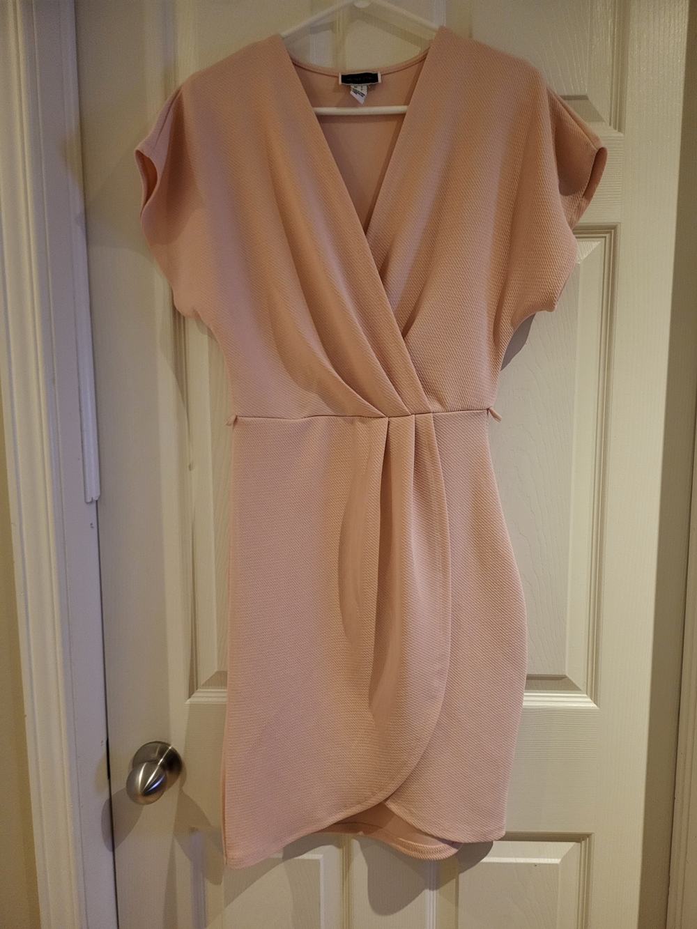 Blush Pink Wrap Front Women’s Dress (55)